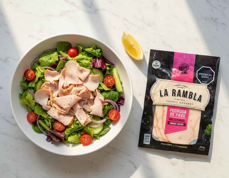 Ensalada tibia de pechuga de pavo La Rambla